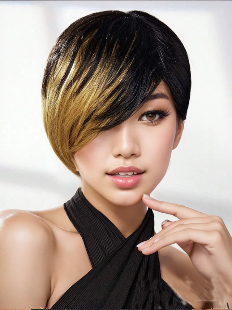 Short Pixie Cut Wig Human Hair Cheap - Parrucca corta con taglio pixie Parrucche