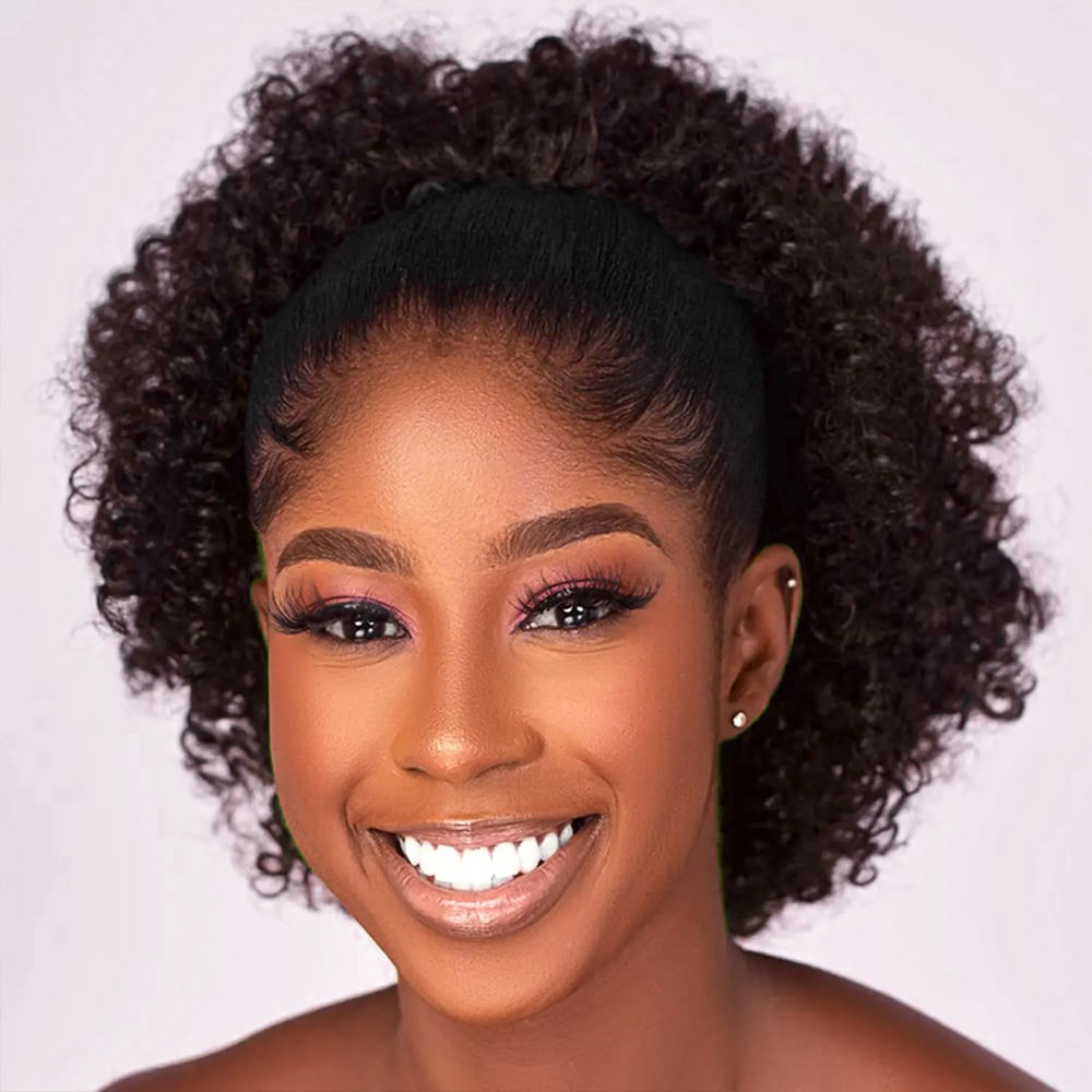 Drawstring Afro Curly Puff Ponytail - Afro Puff Riccio Crespo con Coulisse,