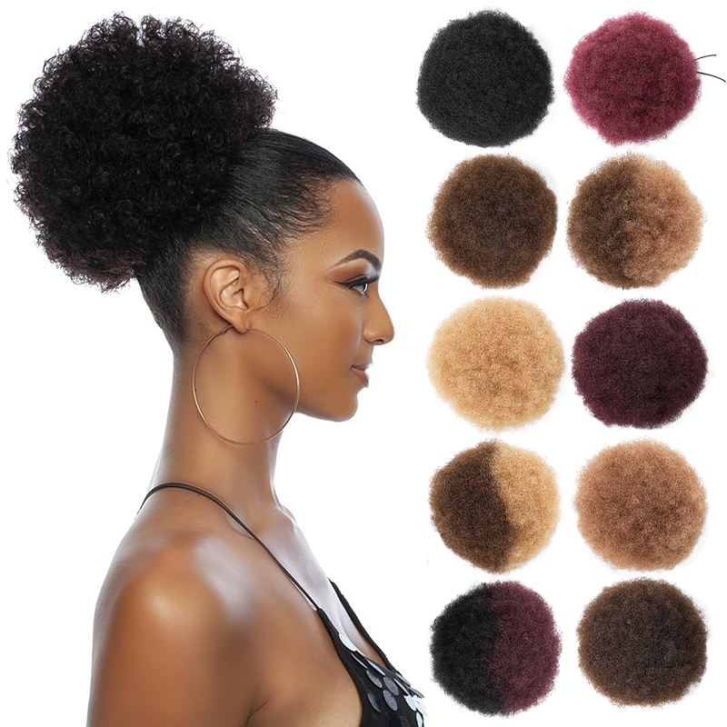 Capelli umani al 100% 8 pollic - Drawstring Afro Curly Puff Ponytail recensione e prezzo