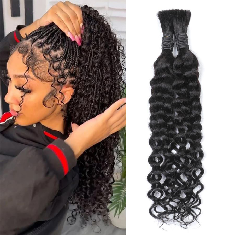 Capelli umani ondulati stile b - Water Wave Bulk Human Hair For Braiding recensione e prezzo